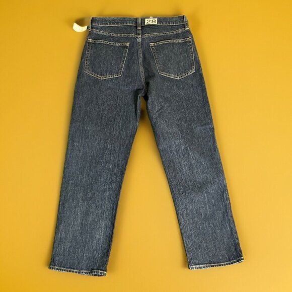 Deadstock NWT Gap Cheeky Straight High Rise Jeans Womens Blue Denim Button Fly - Picture 1 of 6